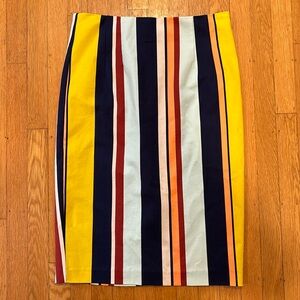 Stretch cotton pencil skirt